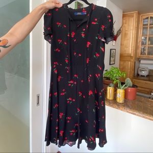 Ralph Lauren cherry print button down dress